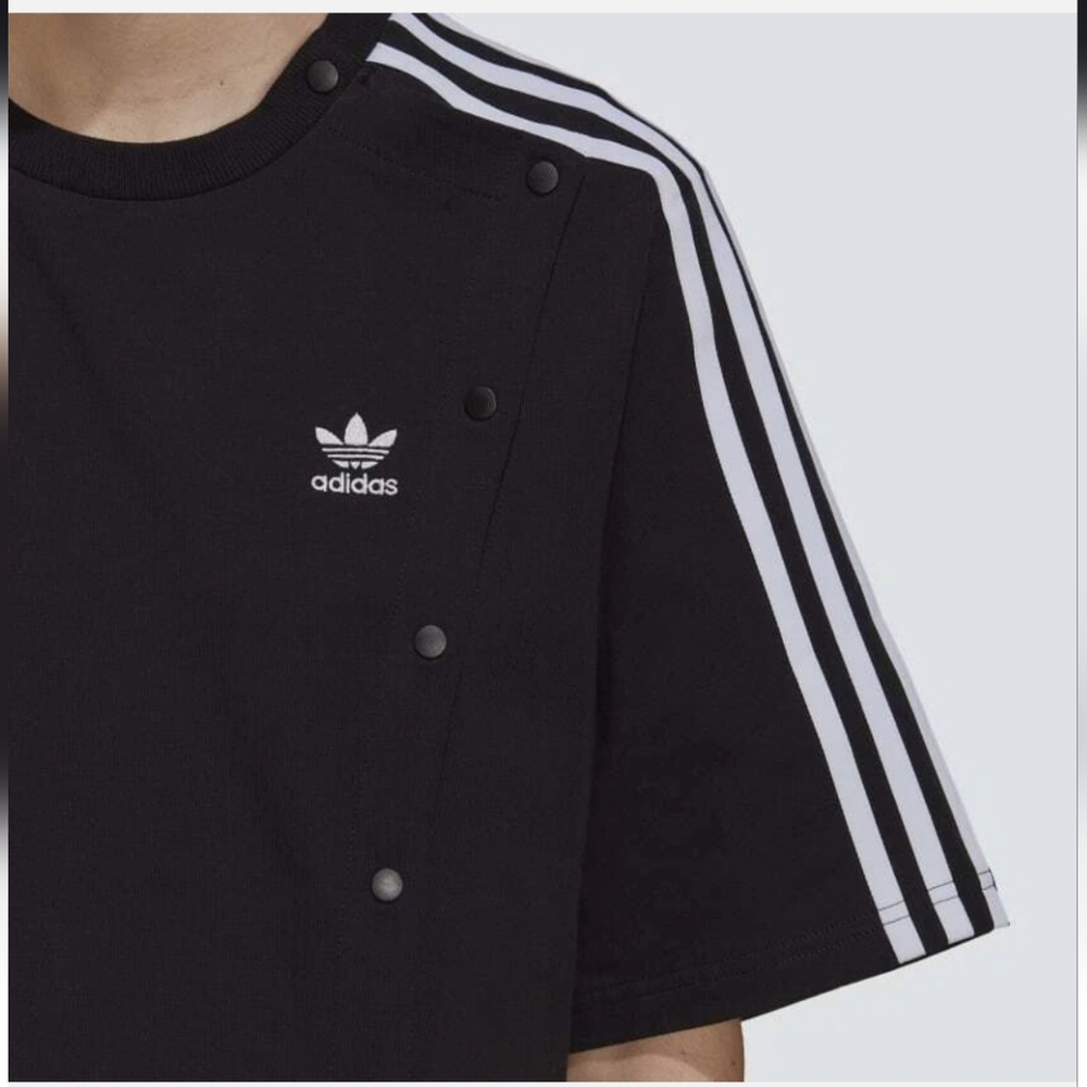 Adidas Black Maxi Dress with White Stripes 3X - Picture 2 of 9